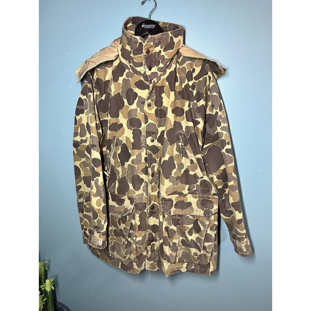 VINTAGE Mount'n Prairie Jacket L Brown Duck Canvas Hunting Coat Camo